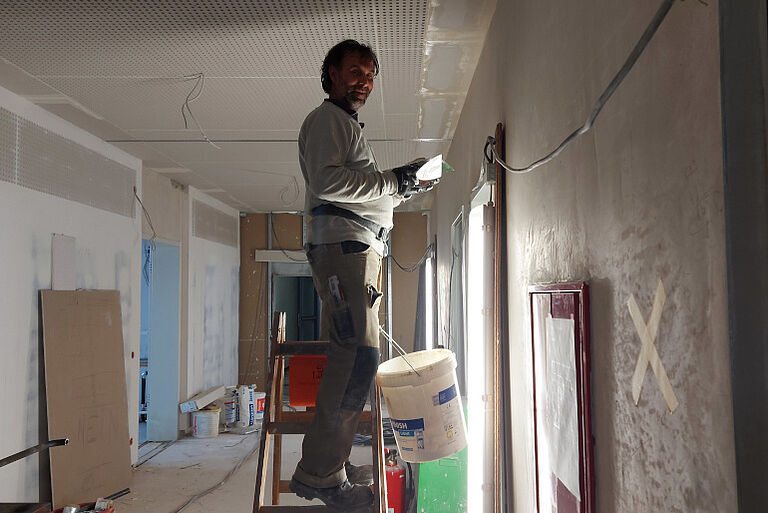 Auf der Schulbaustelle Auf der Schulbaustelle