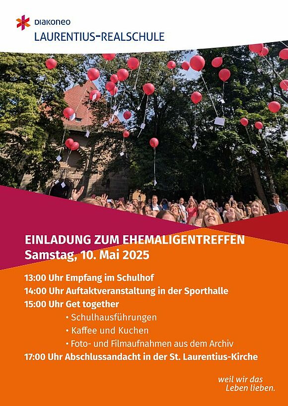 Herzliche Einladung zum Ehemaligentreffen am 10. Mai 2025
