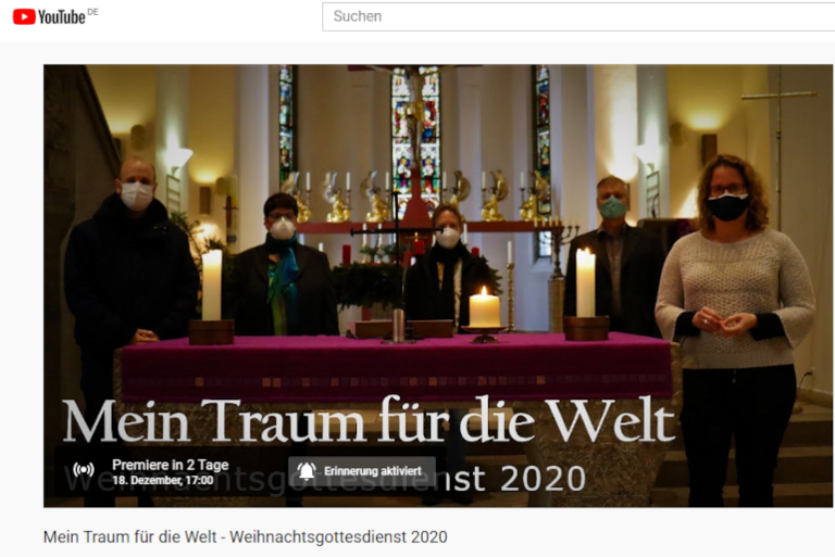Weihnachtsgottesdienst auf Youtube Weihnachtsgottesdienst auf Youtube